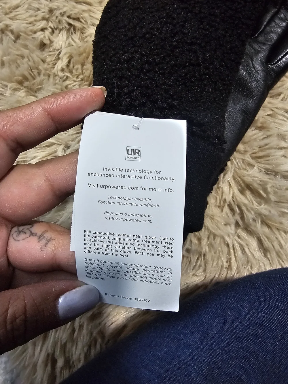 UGG Women's Black Sherpa Tech Gloves